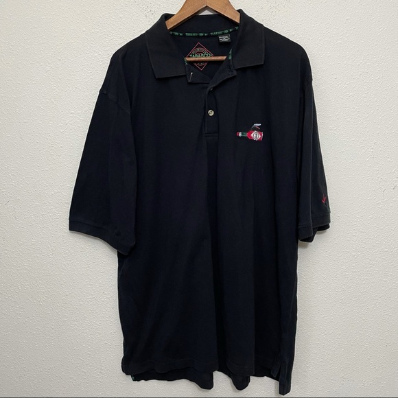 Tobasco Shirts Vintage Tabasco Short Sleeve Black Polo Shirt Xl Embroidered Poshmark